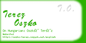 terez oszko business card